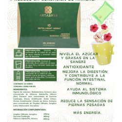 Intelligent Drink Artabria – Bebida Inteligente sin Cafeína con Jengibre, Garcinia e Hibisco | 30 Sobres