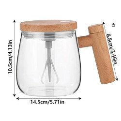 Taza Mezcladora Eléctrica 400 ml – Recargable por USB – Vaso Autoagitador Portátil para Café, Batidos y Suplementos