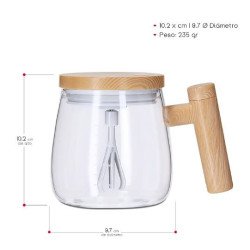 Taza Mezcladora Eléctrica 400 ml – Recargable por USB – Vaso Autoagitador Portátil para Café, Batidos y Suplementos