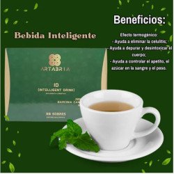 Intelligent Drink Artabria – Bebida Inteligente sin Cafeína con Jengibre, Garcinia e Hibisco | 30 Sobres