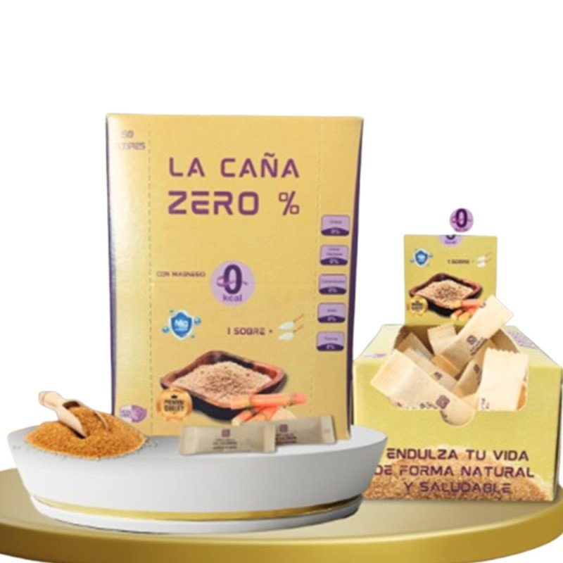 Edulcorante Zero con Magnesio – 100% Natural de Caña con Fibra de Guar | 50 Sobres Edulcorante Zero con Magnesio – 100% Natural de Caña con Fibra de Guar | 50 Sobres